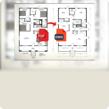 PDF to DWG Floor Plan Conversion