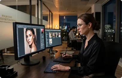 Outsource skin retouching