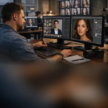 High-Volume Portrait Retouching for Studio Production